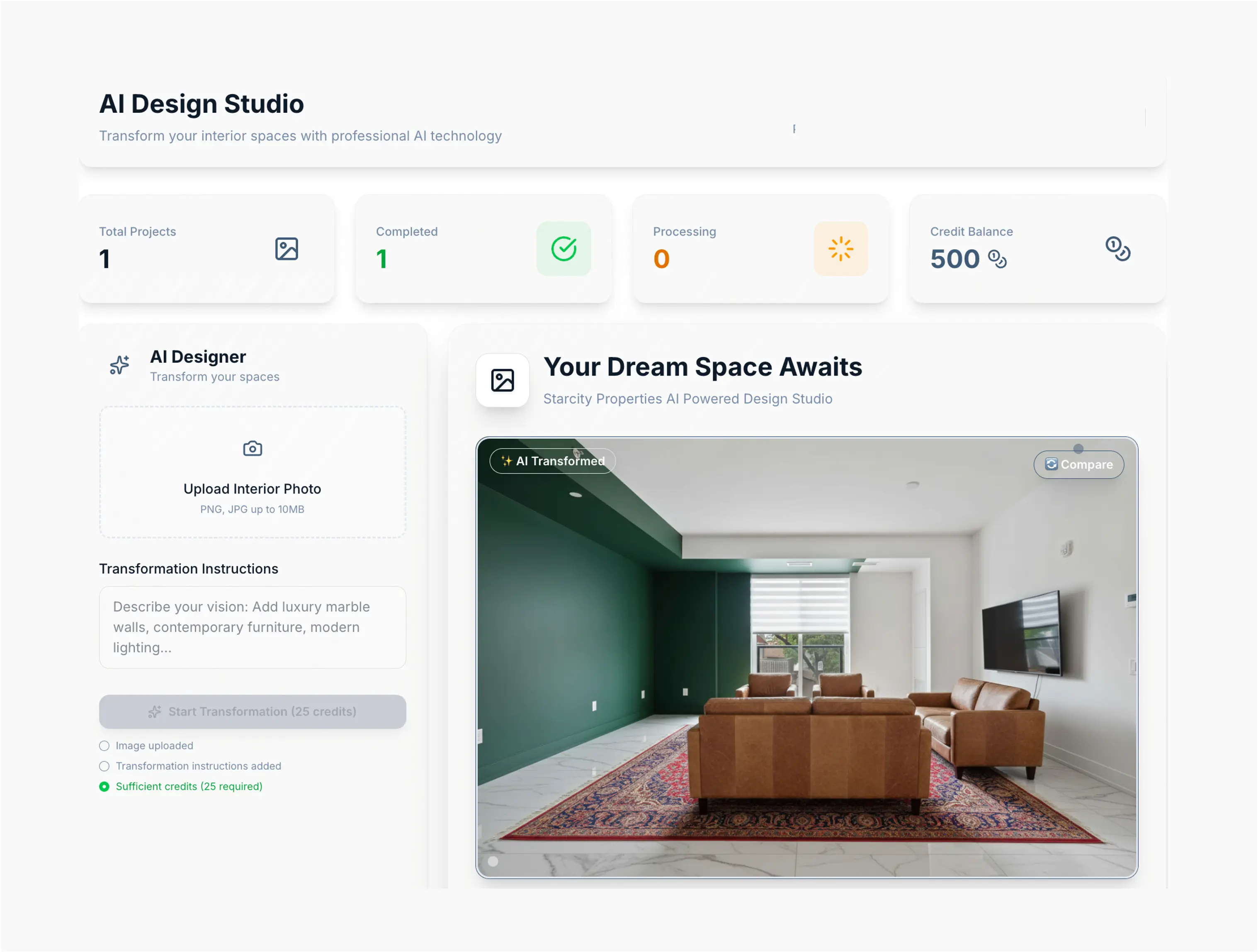 Transform Spaces with AI Studio